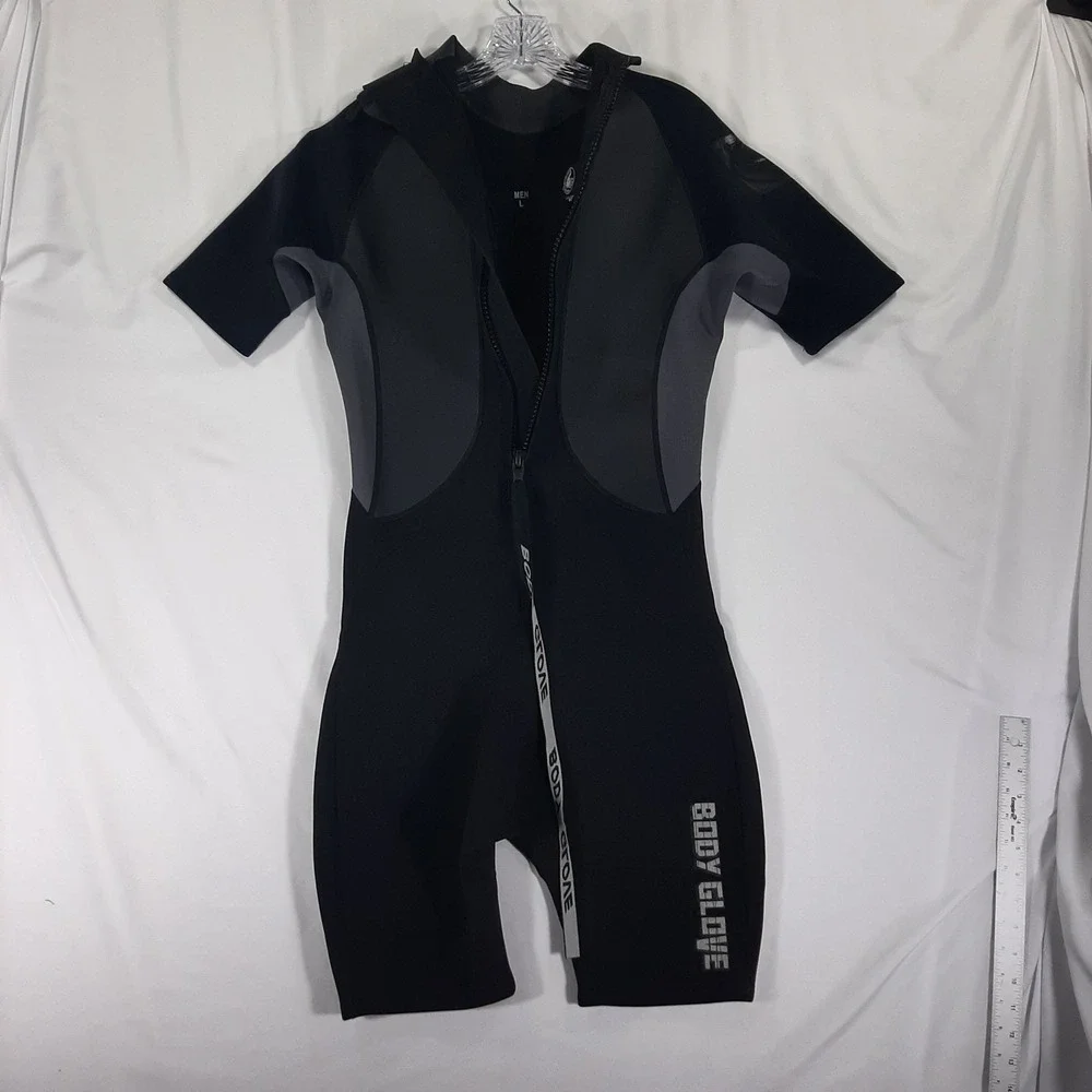 Body Glove Pro 3 Mens Shorty Wetsuit 2/1mm Black Grey Size Large *crease